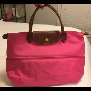 Longchamp two tone, expandable purse
